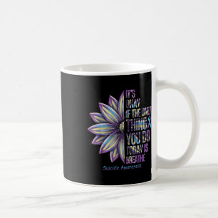 Sunflower Suicide Prevention Awareness Week Teal P Coffee Mug