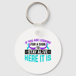 Sunflower Suicide Prevention Suicide Awareness 3 Keychain