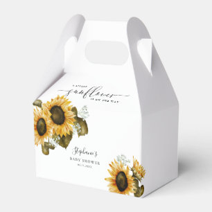 Sunflower Summer Baby Shower  Favor Box