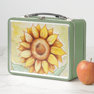 Sunflower Summer  Metal Lunch Box