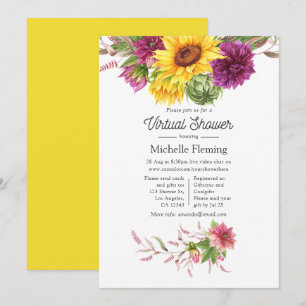 Sunflower Summer Virtual Baby Shower Invitation