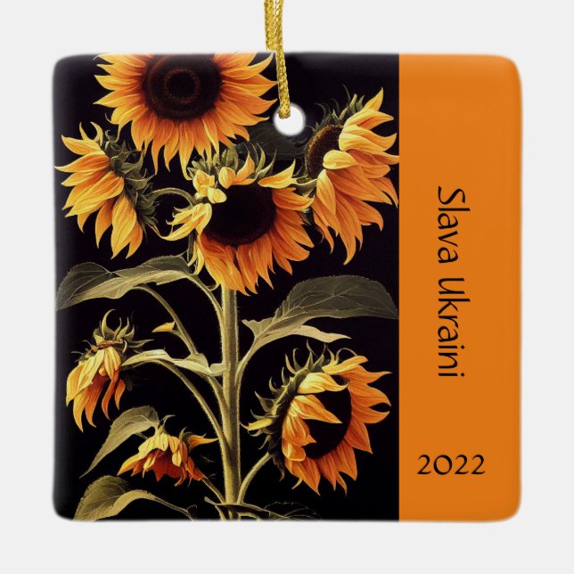 Sunflower Sun Flower Photo Ornament (Front)