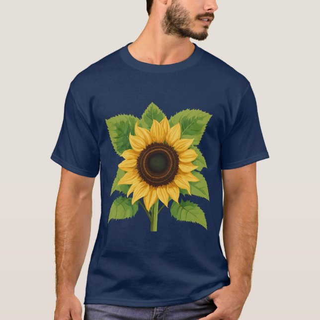 Sunflower & Sun – Symbol of Optimism & Growth T-Shirt (Front)