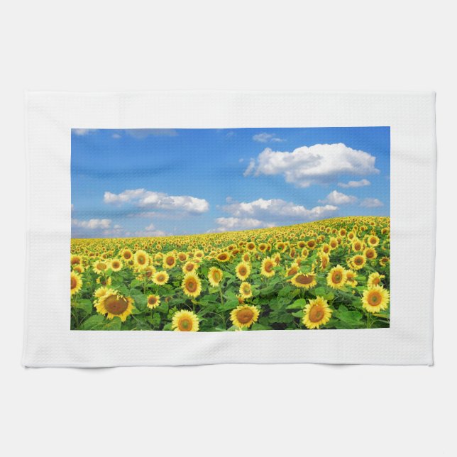 Sunflower - Sunflower One Kitchen Towel (Horizontal)