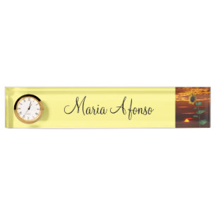 Sunflower Sunset Desk Nameplate