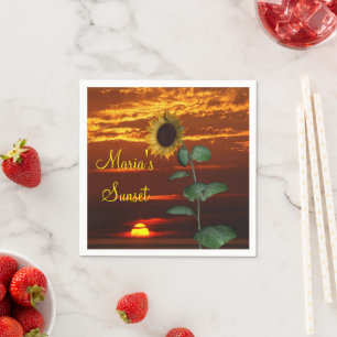 Sunflower Sunset Paper Napkins