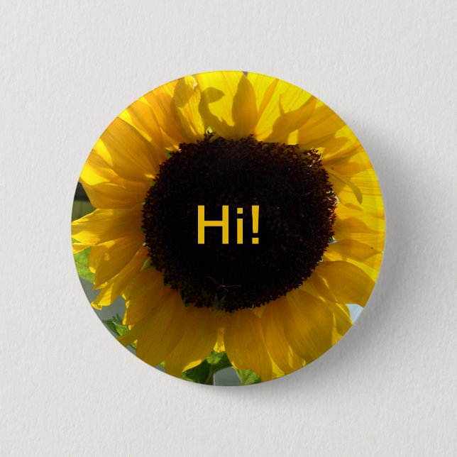 Sunflower Sunshine 2 Inch Round Button (Front)