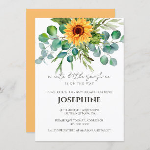 Sunflower Sunshine Baby shower automne Invitation