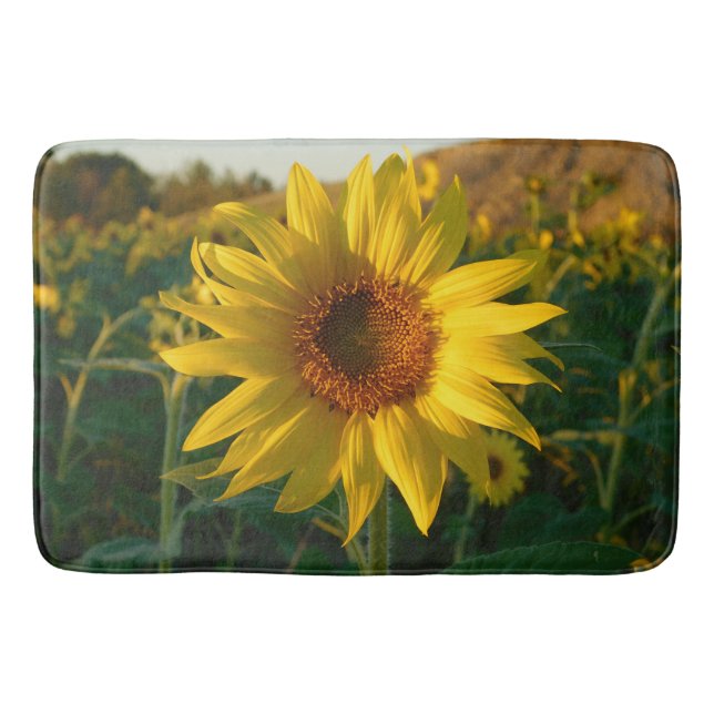Sunflower Sunshine Bath Mat (Front)