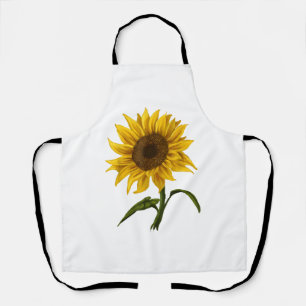 Sunflower Sunshine Floral Watercolor Flower Apron