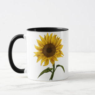 Sunflower Sunshine Floral Watercolor Flower Mug