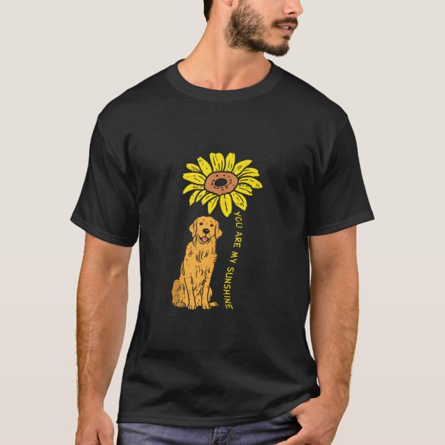 Sunflower Sunshine Golden Retriever Pet Dog Girls  T-Shirt (Front)