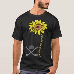 Sunflower Sunshine Ice Hockey Vintage Sports Men W T-Shirt