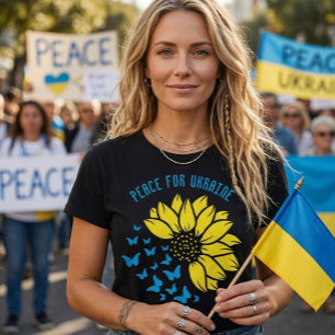 Sunflower symbol of Peace. Peace for Ukraine.  T-Shirt