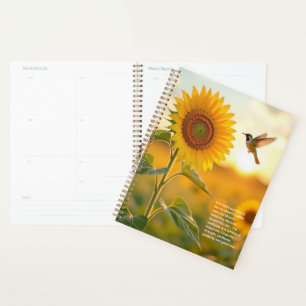 Sunflower Symbolism Calendar Planner