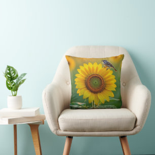 Sunflower Symbolism Throw Pillow