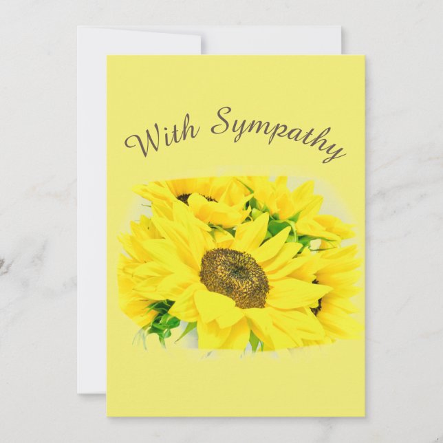 Sunflower Sympathy Card (Front)