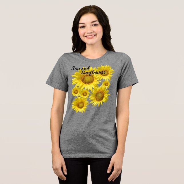 Sunflower t-shirt Tri-Blend shirt (Front Full)