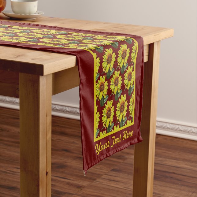 Sunflower Table Runner - Optional Personalization (In Situ)