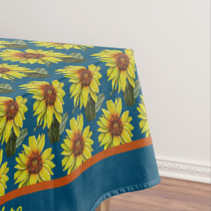Sunflower Tablecloth - Optional Personalization