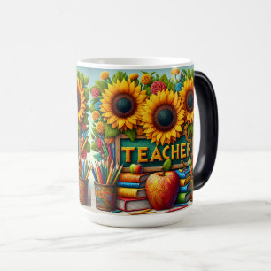 Sunflower Teacher Magic Mug