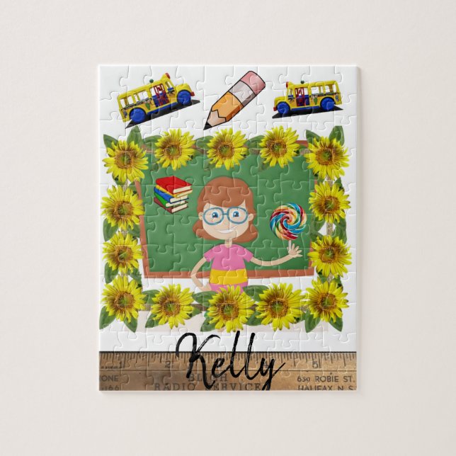 Sunflower Teacher Puzzles (Vertical)