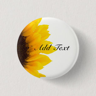 Sunflower template 1 inch round button