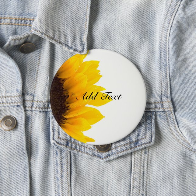 Sunflower template 4 inch round button (In Situ)