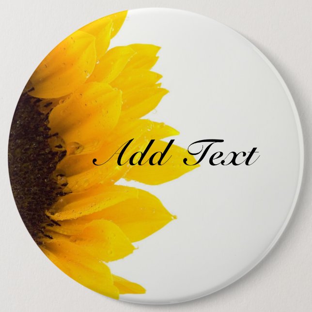 Sunflower template 6 inch round button (Front)