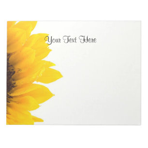 Sunflower Template Notepad