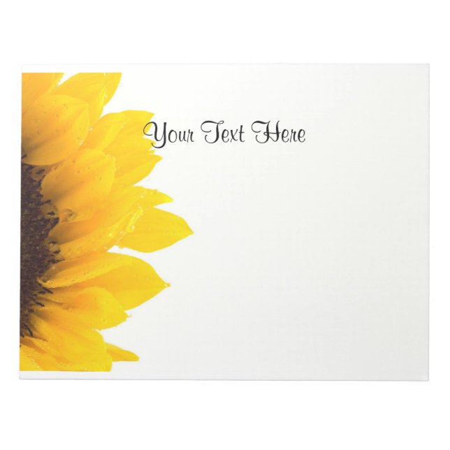 Sunflower Template Notepad (Front)