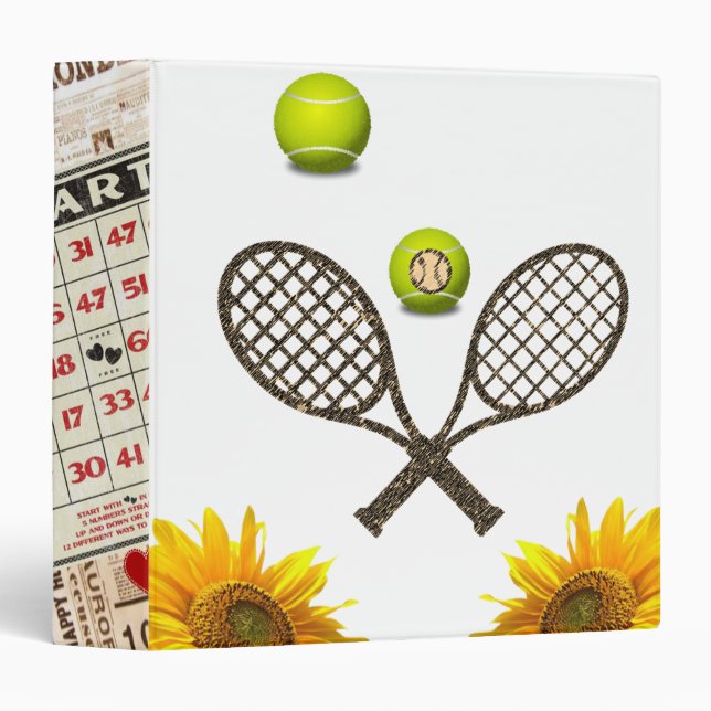 Sunflower Tennis  Avery Binder (Front/Spine)