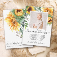 Sunflower Thank You Bereavement Floral Photo