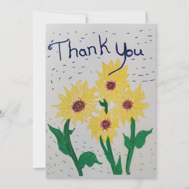 Sunflower Thank you card (Front)