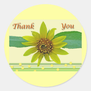 Sunflower Thank You Sticker