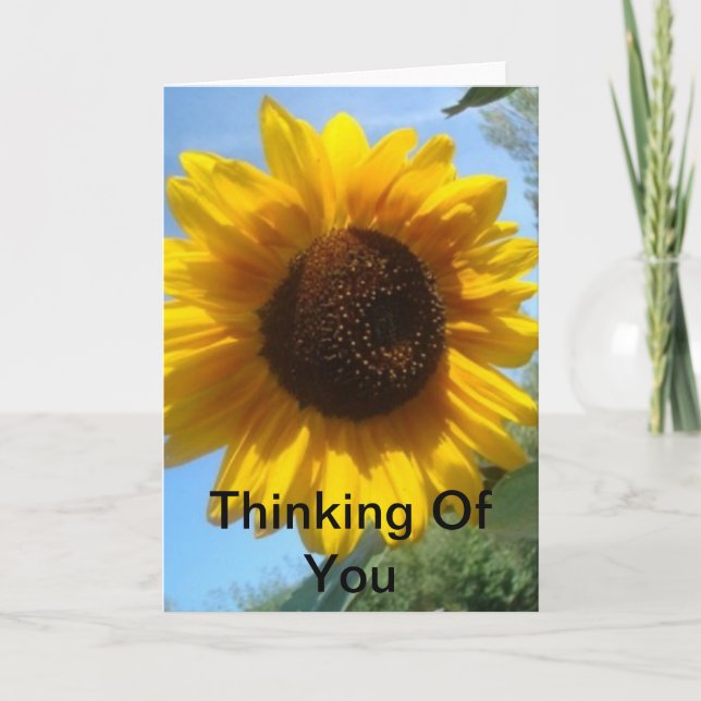 Sunflower Thinking Of You Card (Front)