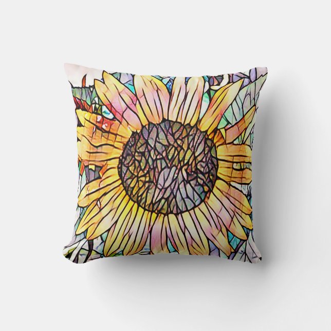 SUNFLOWER THROW PILLOW (Front)