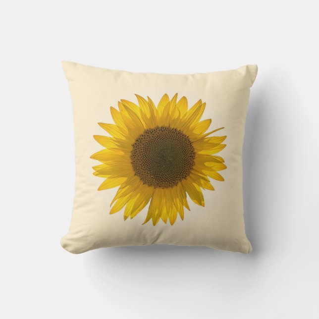 Sunflower Throw Pillow (Front)