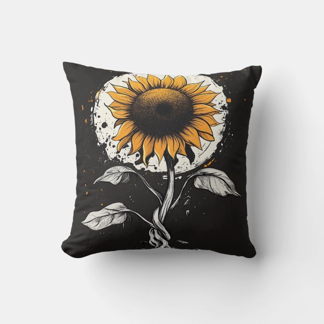 Sunflower Throw Pillow (Front)