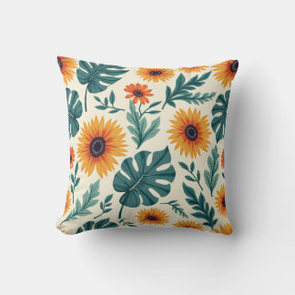 sunflower throw pillow