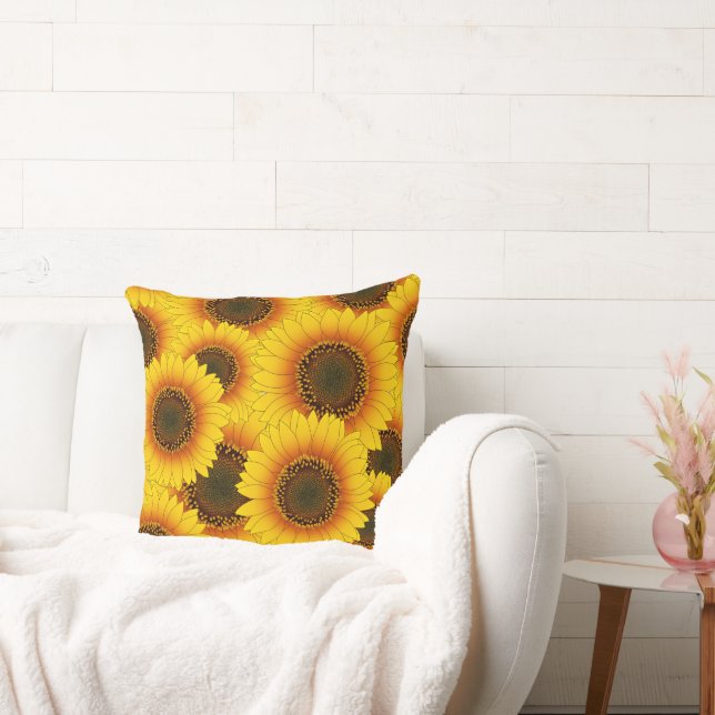 Sunflower Throw Pillow (Couch)