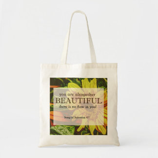 Sunflower Tote with Bible Verse
