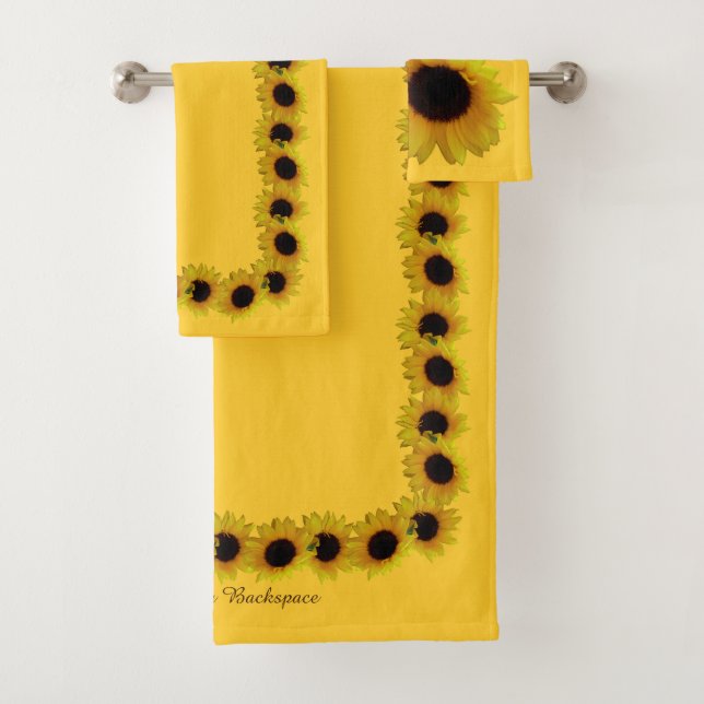 Sunflower Towel Sets Personalized Sunflower Towels (Insitu)