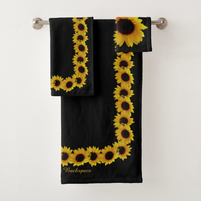 Sunflower Towel Sets Personalized Sunflower Towels (Insitu)