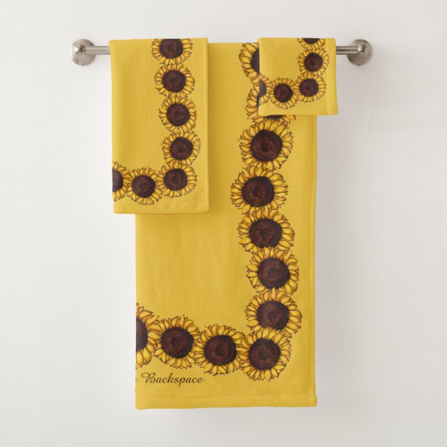 Sunflower Towel Sets Personalized Sunflower Towels (Insitu)