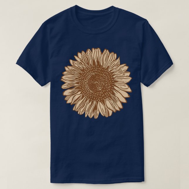 Sunflower Trendy Tops For Women Graphic Tees Casua (Design Front)