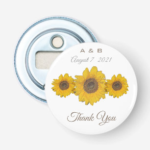 Sunflower trio - wedding favours  bottle opener