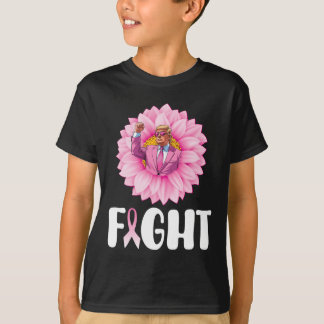 Sunflower Trump Fight Breast Cancer Awareness Octo T-Shirt