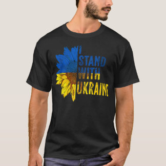 Sunflower Ukraine Flag womens shirts I Stand with