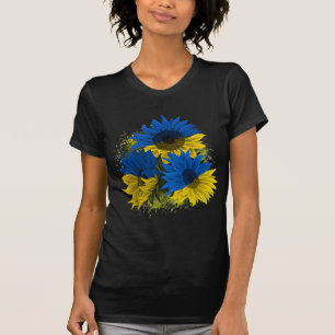 Sunflower Ukraine I Stand With Ukraine Peace Flag T-Shirt